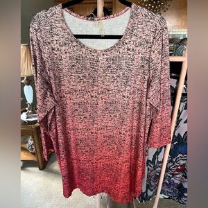 Silverwear Pink Relaxed Tunic with 3/4 Sleeves